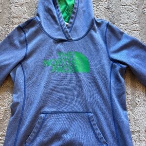 The North Face Women's Large Pullover Hoodie Sweatshirt Blue Green